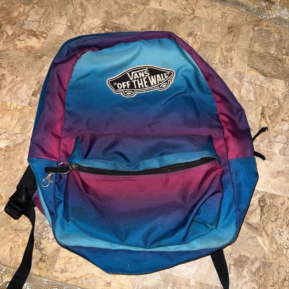 Vans backpack ombre blue and purple galaxy book bag